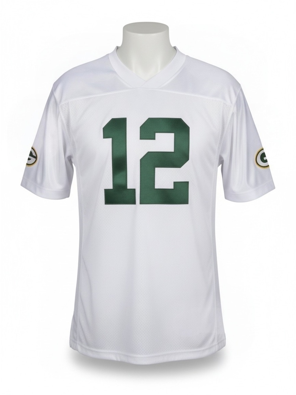Aaron Rodgers Green Bay Packers White Jersey Mens Large NFL Team Apparel 12
